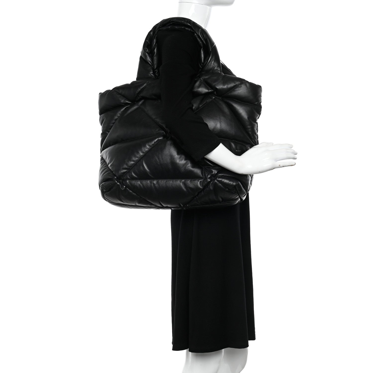 Prada Nappa Padded System Tote Bag Black 2 of 9