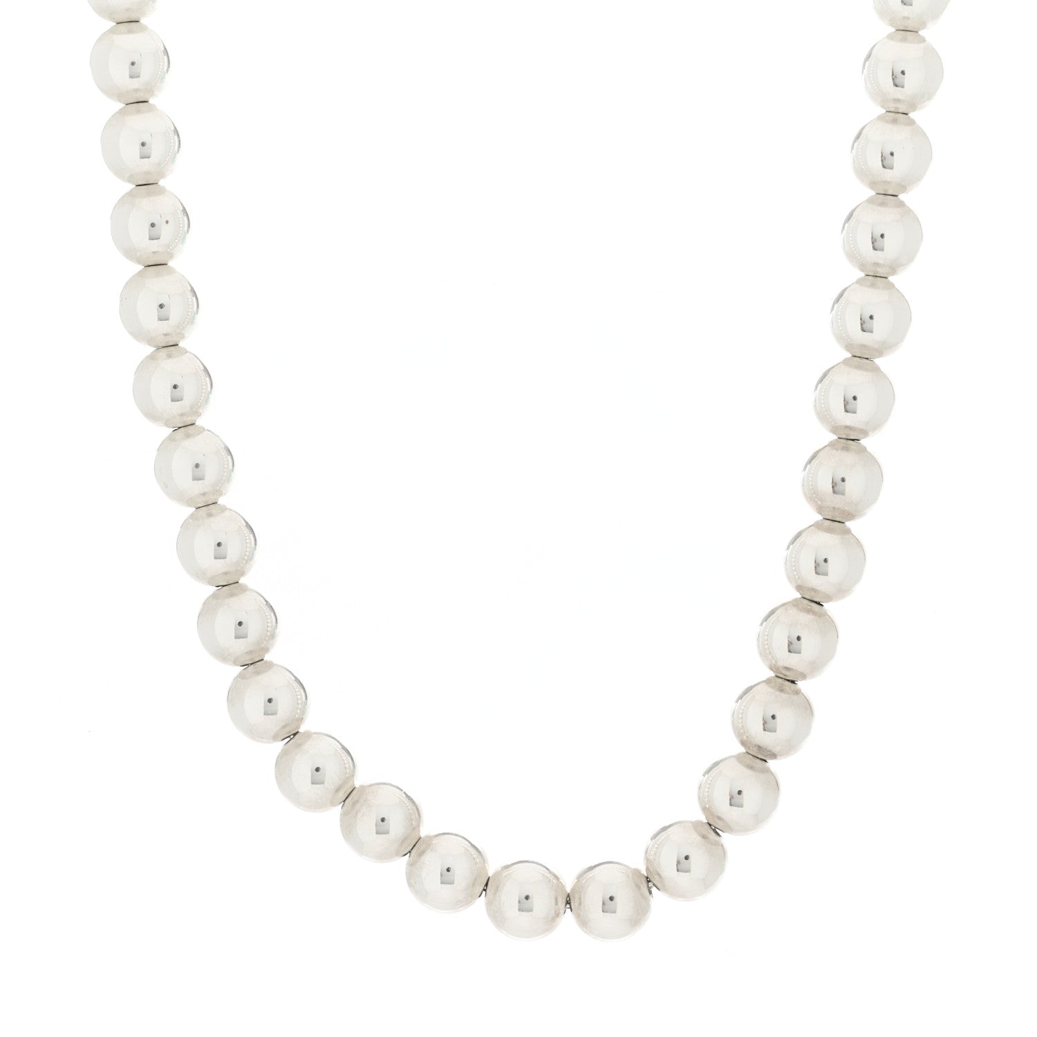 Tiffany Sterling Silver 10mm Hardwear Ball Necklace 1 of 6