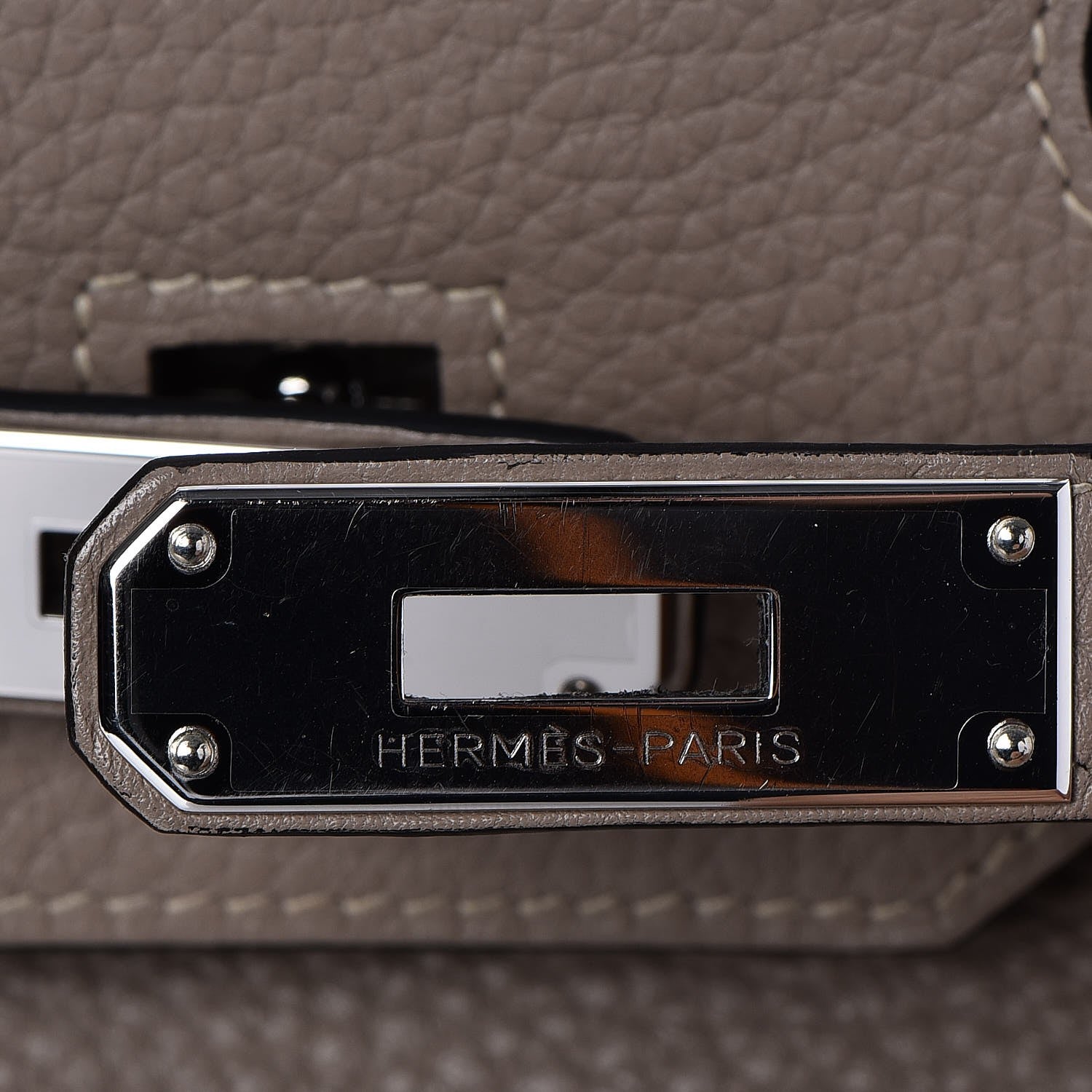 Hermes Taurillon Clemence Birkin 35 Gris Tourterelle 10 of 36