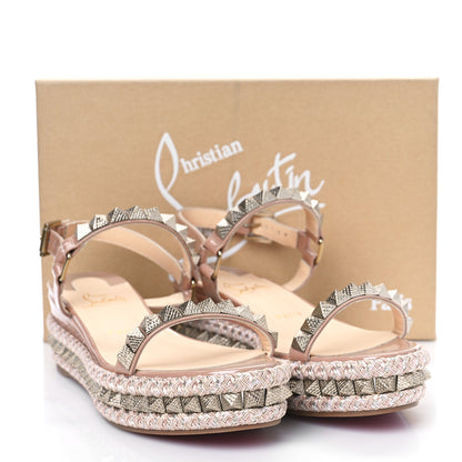 Christian Louboutin Calfskin Cubiste Pyraclou 60 Platform Sandals 39 Nude 9 of 9