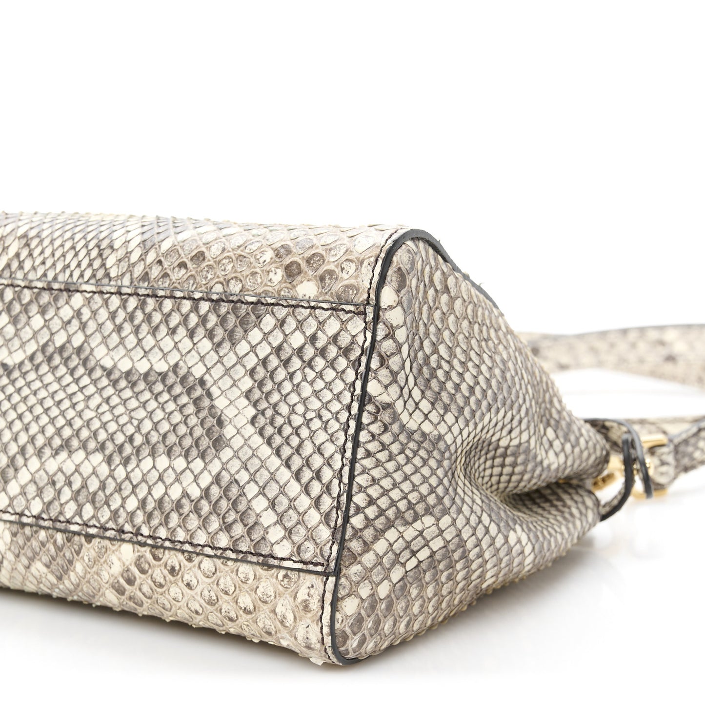 Snakeskin Shiny Nappa Mini Peekaboo Iconic Satchel Daisy Roccia Camelia