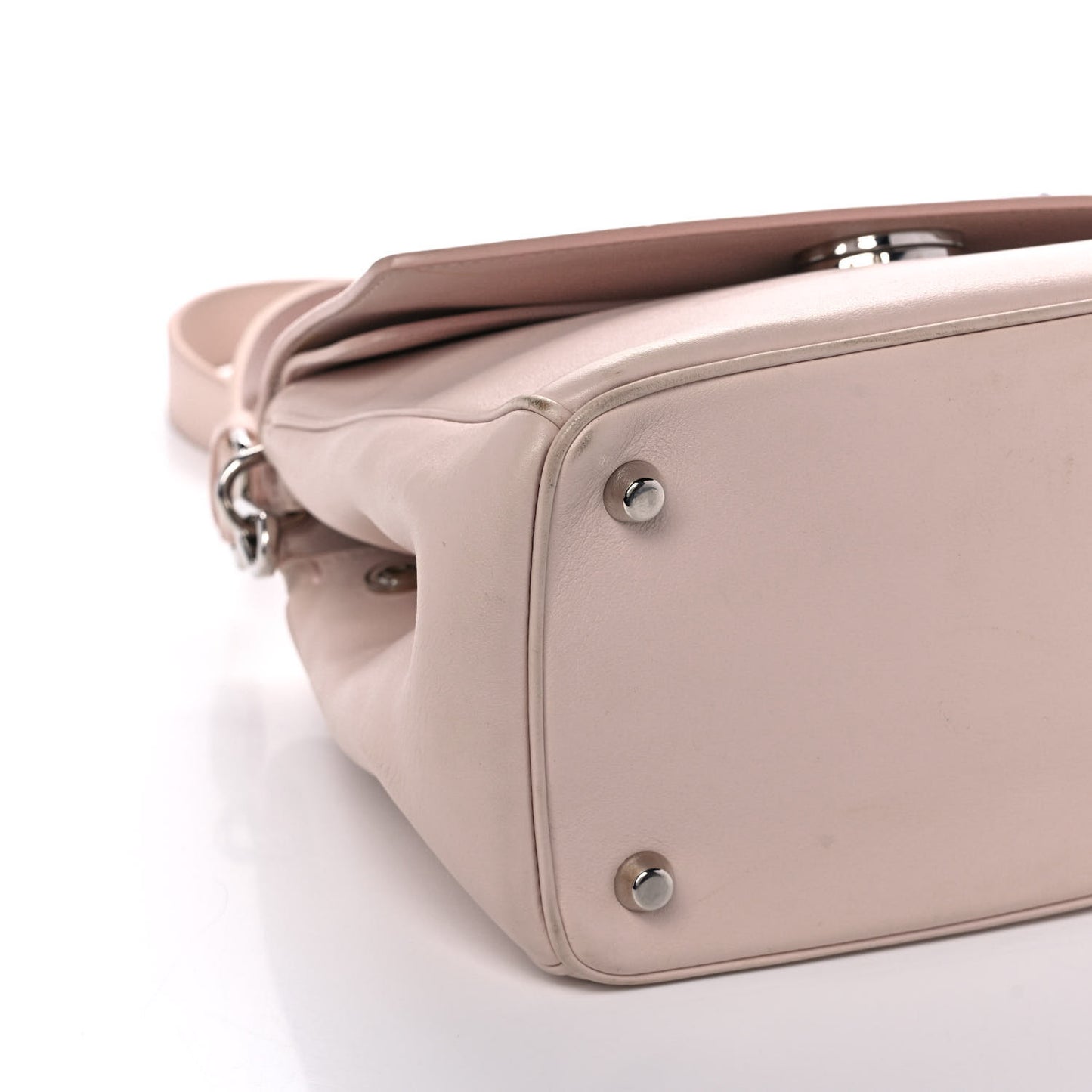 Smooth Calfskin Medium Be Dior Flap Pink Blue