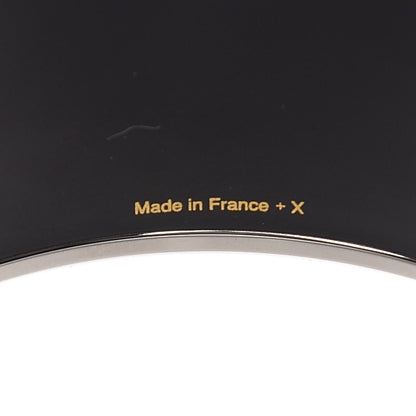 Hermes Enamel Printed Sellier Extra Wide Bracelet 65 Black 5 of 6