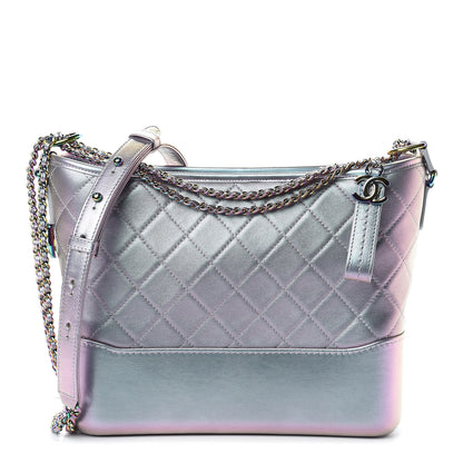 Chanel Iridescent Lambskin Calfskin Quilted Medium Gabrielle Hobo Light Purple 1 of 11