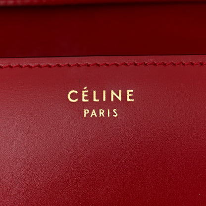 Celine Smooth Calfskin Small Classic Box Flap Bag Red 6 of 10