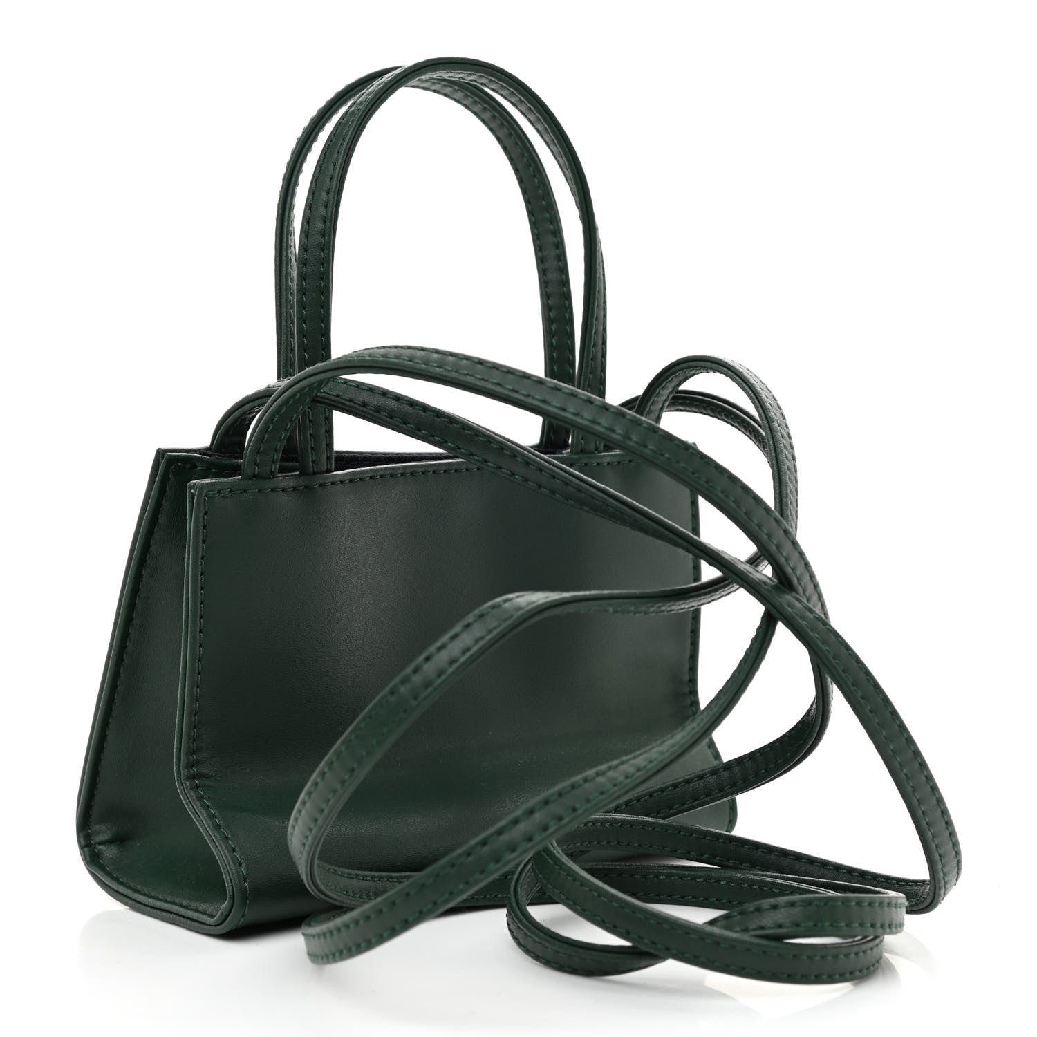 Telfar Vegan Leather Small Shopping Bag Dark Olive 3 of 9