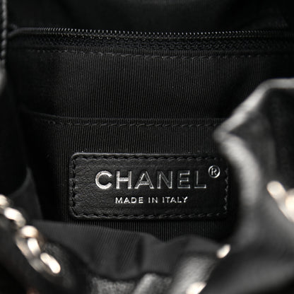 Chanel Caviar Quilted CC Chain Bucket Drawstring Bag Black 6 of 10