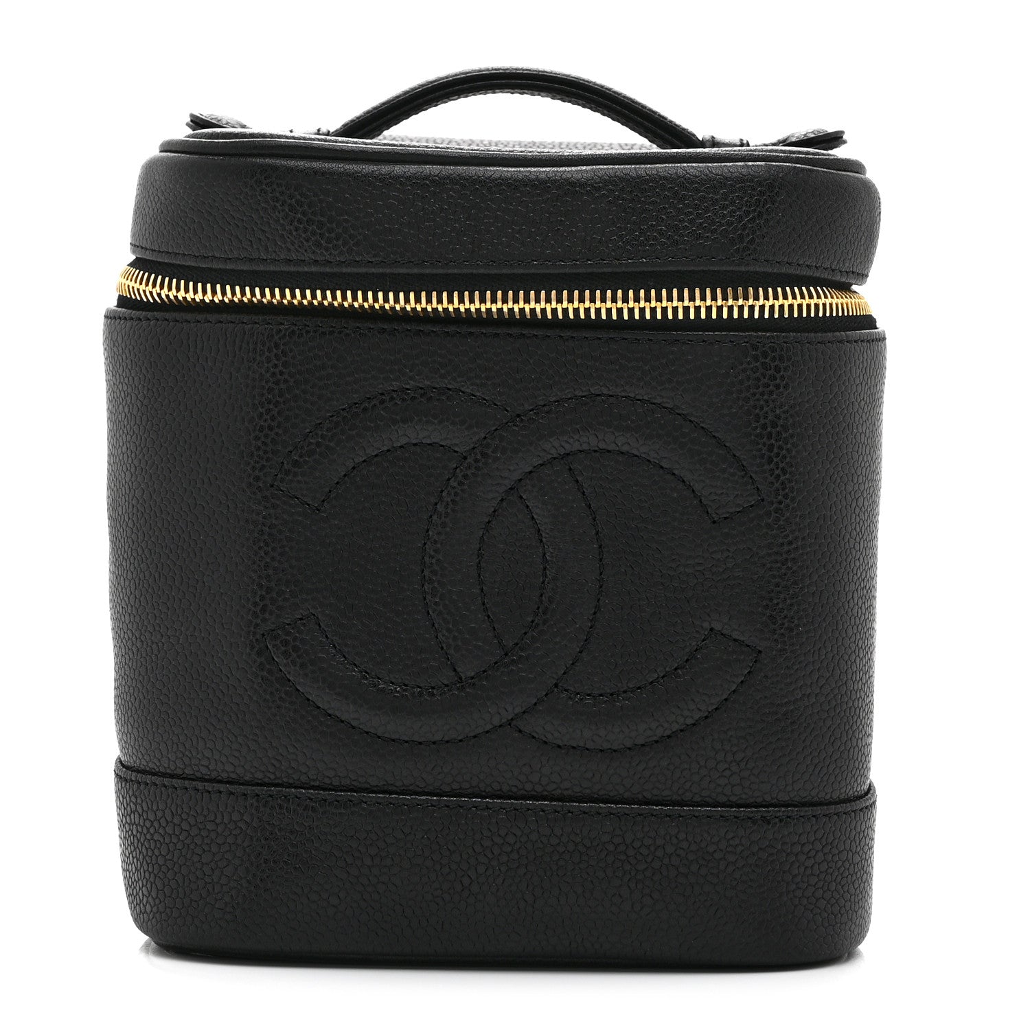 Chanel Caviar Vanity Cosmetic Case Black 1 of 10