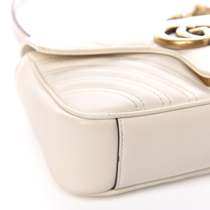 Gucci Calfskin Matelasse Mini GG Marmont Shoulder Bag White 14 of 20