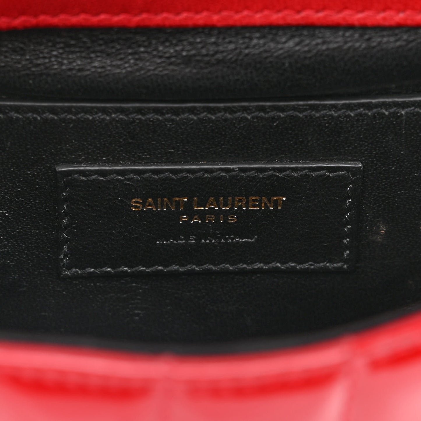 Patent Matelasse Monogram Small Vicky Chain Bag Red