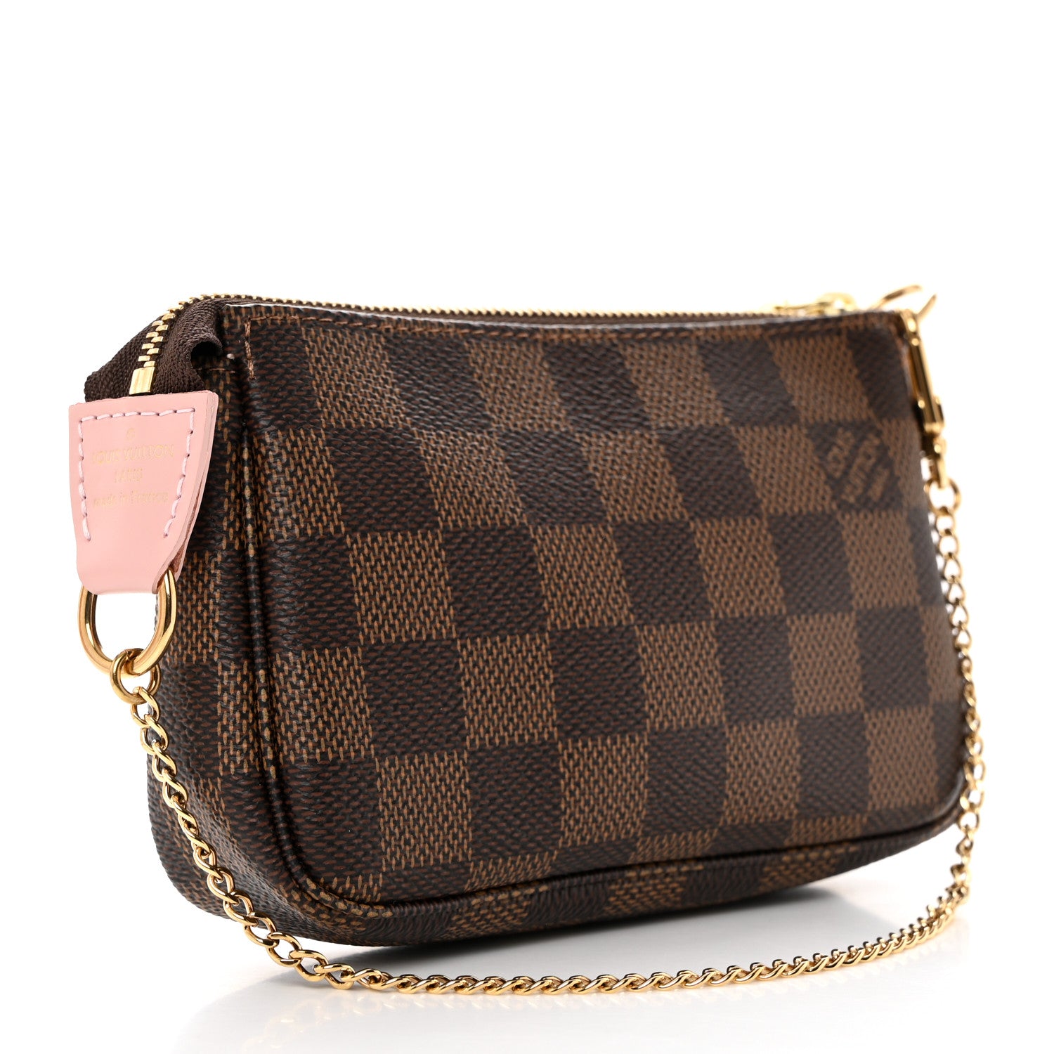 Louis Vuitton Damier Ebene 2020 Christmas Animation Big Wheel Mini Pochette Accessories Rose Ballerine 3 of 9