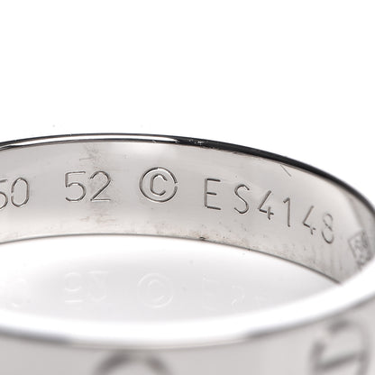Cartier 18K White Gold 3.5mm LOVE Wedding Band Ring 52 6 5 of 5