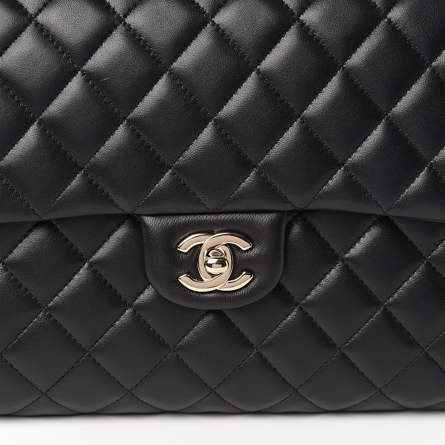 Chanel Lambskin Quilted Flap Clutch Black 9 of 10