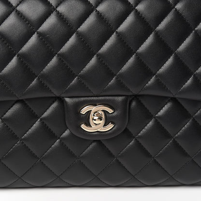 Chanel Lambskin Quilted Flap Clutch Black 9 of 10