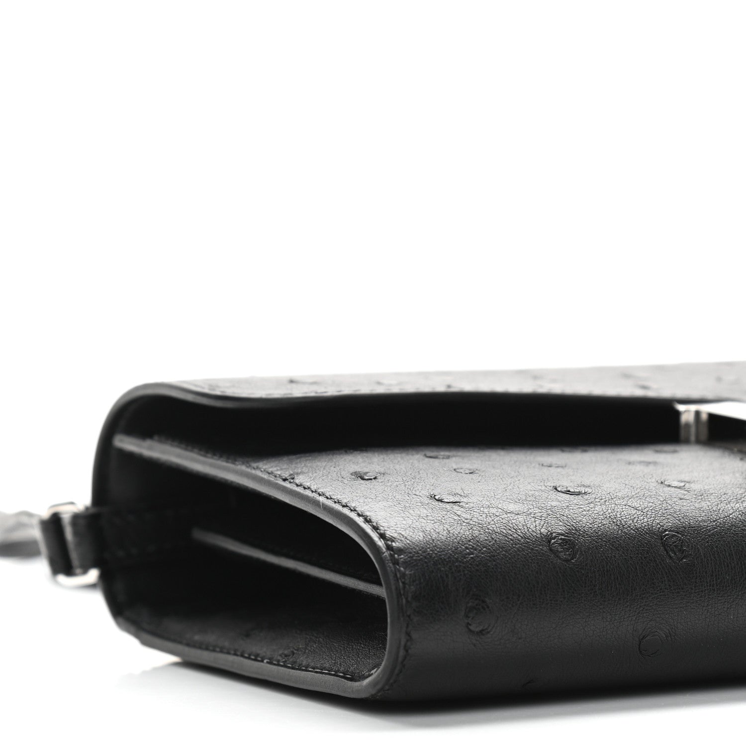 Hermes Ostrich Constance Long Wallet To Go Black 9 of 11