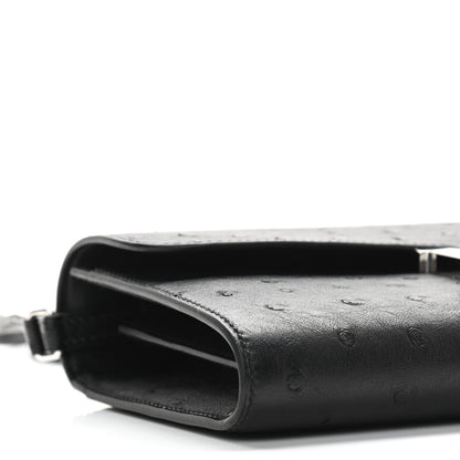 Hermes Ostrich Constance Long Wallet To Go Black 9 of 11