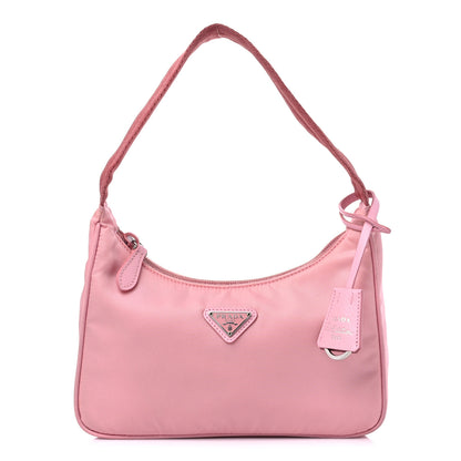 Prada Tessuto Nylon Saffiano Mini Re-Edition 2000 Bag Rosa 1 of 11