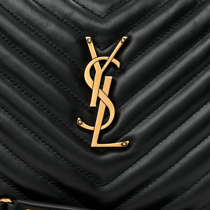 Saint Laurent Calfskin Matelasse Monogram Lou Camera Bag Black 8 of 11