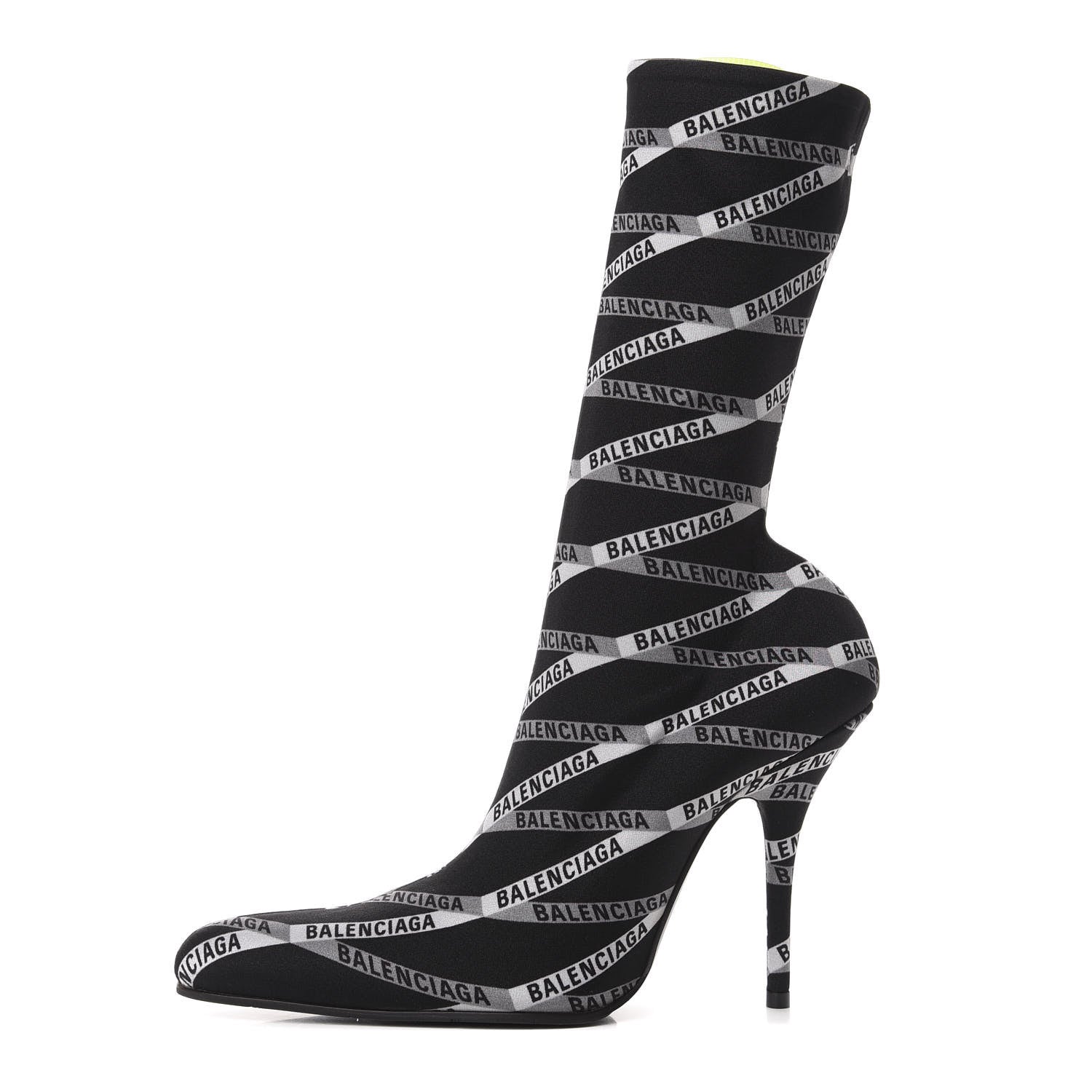 Balenciaga Spandex Losange Monogram 110mm Booties 38.5 Gris Black 1 of 8