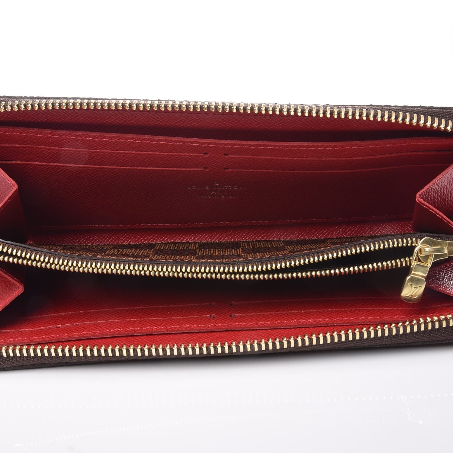 Louis Vuitton Damier Ebene Clemence Wallet Cherry 5 of 8