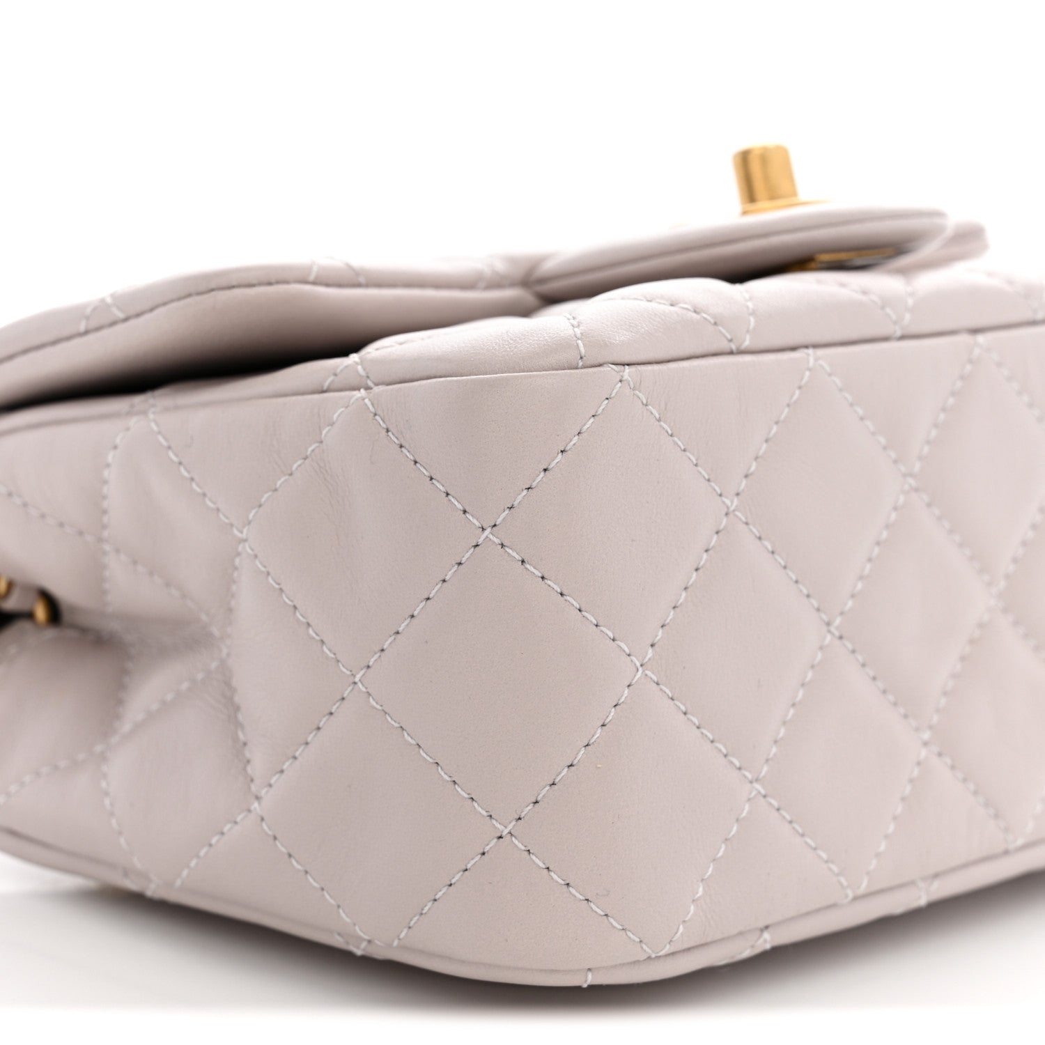 Chanel Lambskin Quilted CC Pearl Crush Mini Flap Light Purple 8 of 9