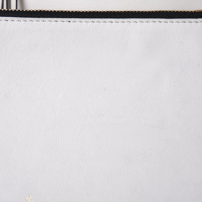 Lanvin Smooth Calfskin Printed Small Fringe Shopper Tote Black White 19 of 23