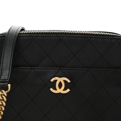 Chanel Calfskin Grosgrain Stitched Button Up Camera Case Black 9 of 15