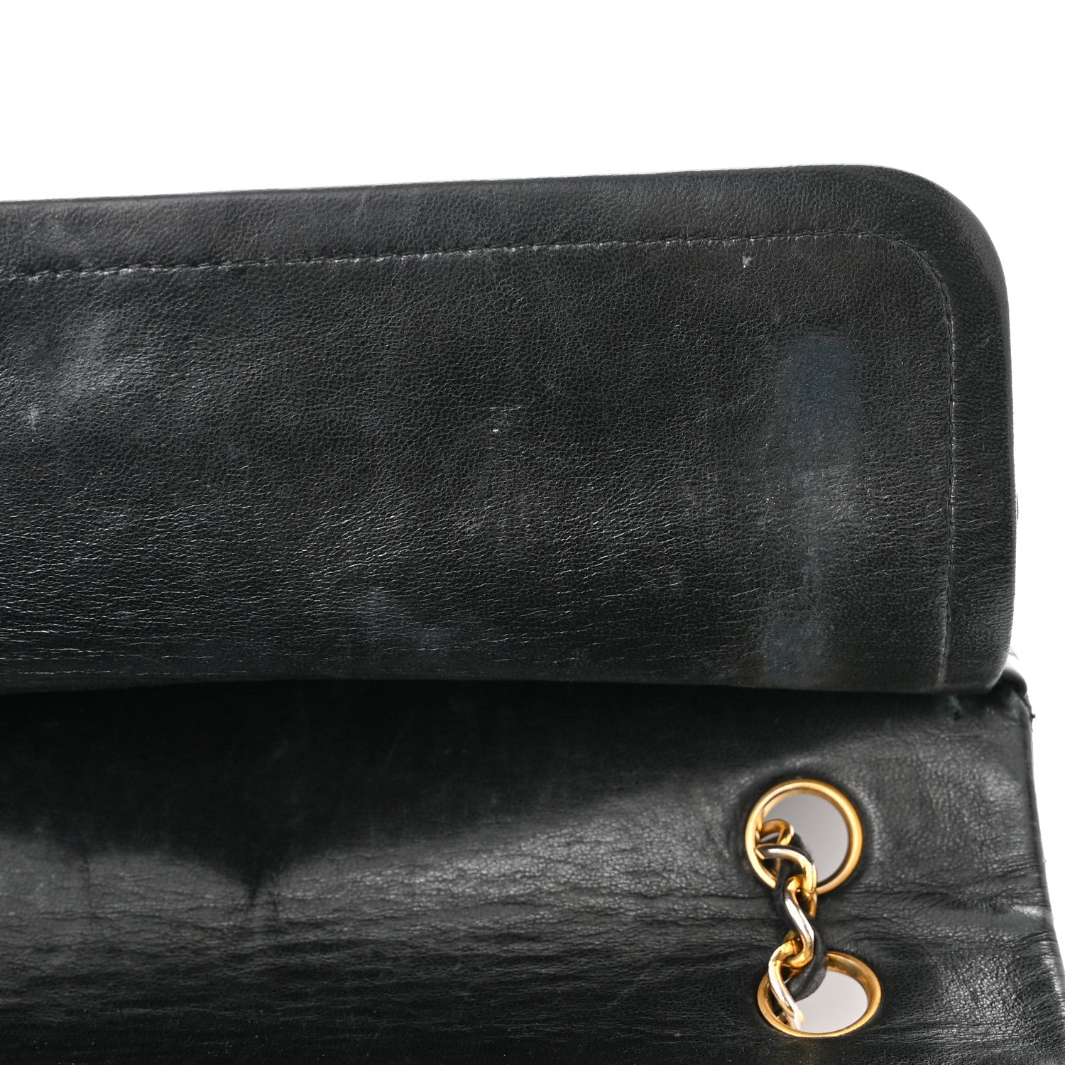 Chanel Lambskin Quilted Medium Double Flap Black 14 of 16