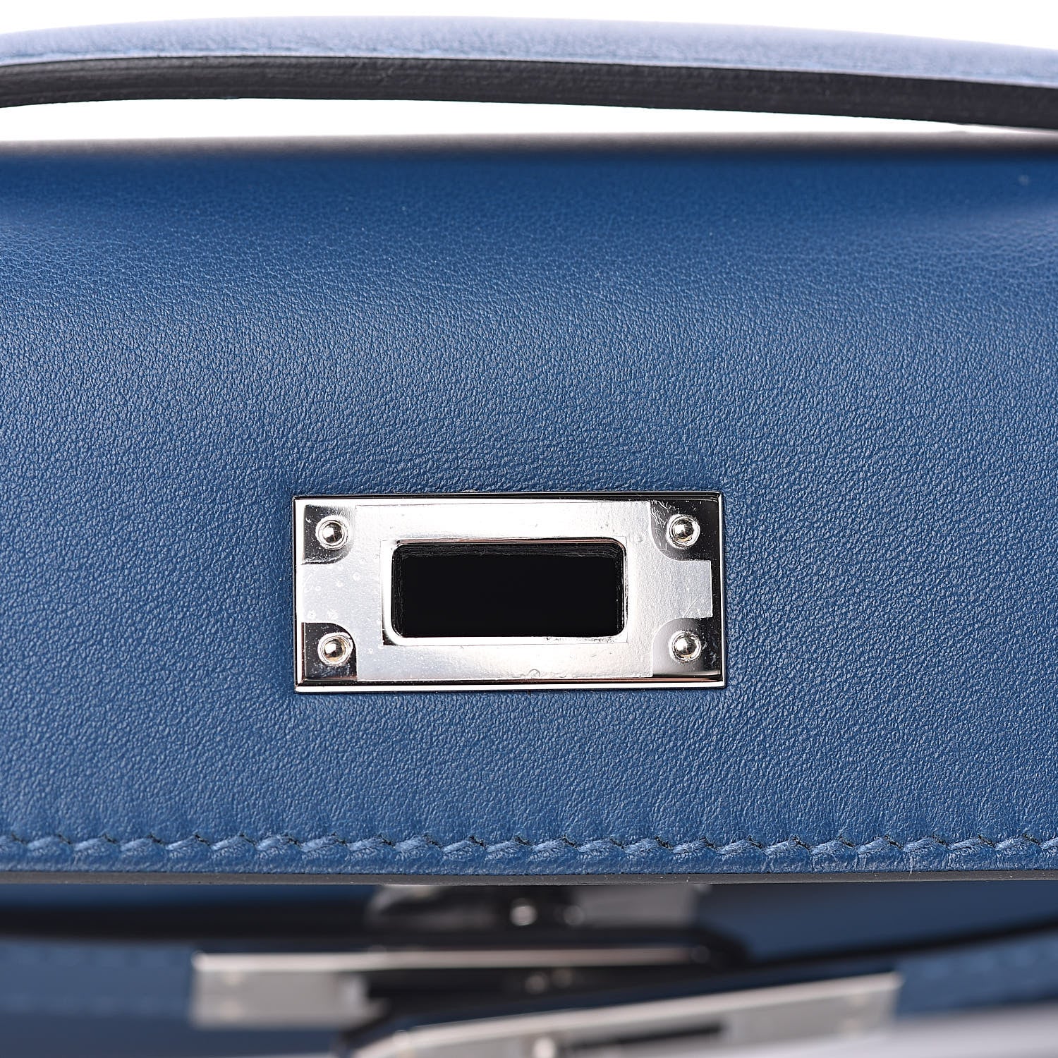 Hermes Swift Kelly Cut Clutch Pochette Deep Bleu 15 of 21
