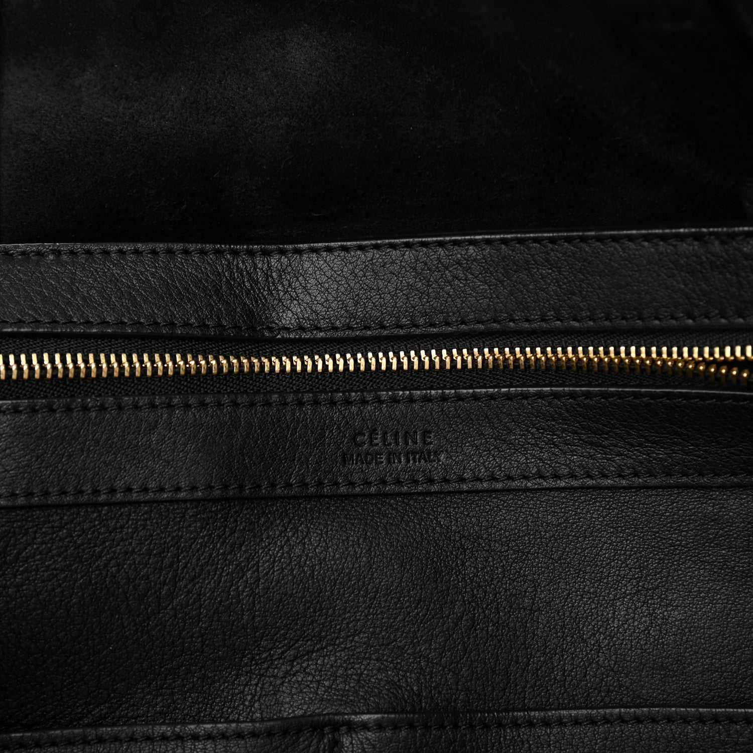 Celine Soft Grained Calfskin Small Belt Cabas Phantom Black 7 of 12