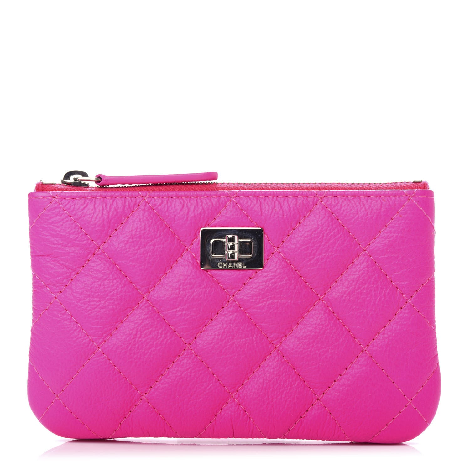 Chanel Goatskin Quilted Small Reissue Cosmetic Case Pink 1 of 8