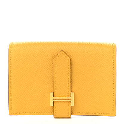 Hermes Epsom Mini Bearn Wallet Jaune Ambre 1 of 7
