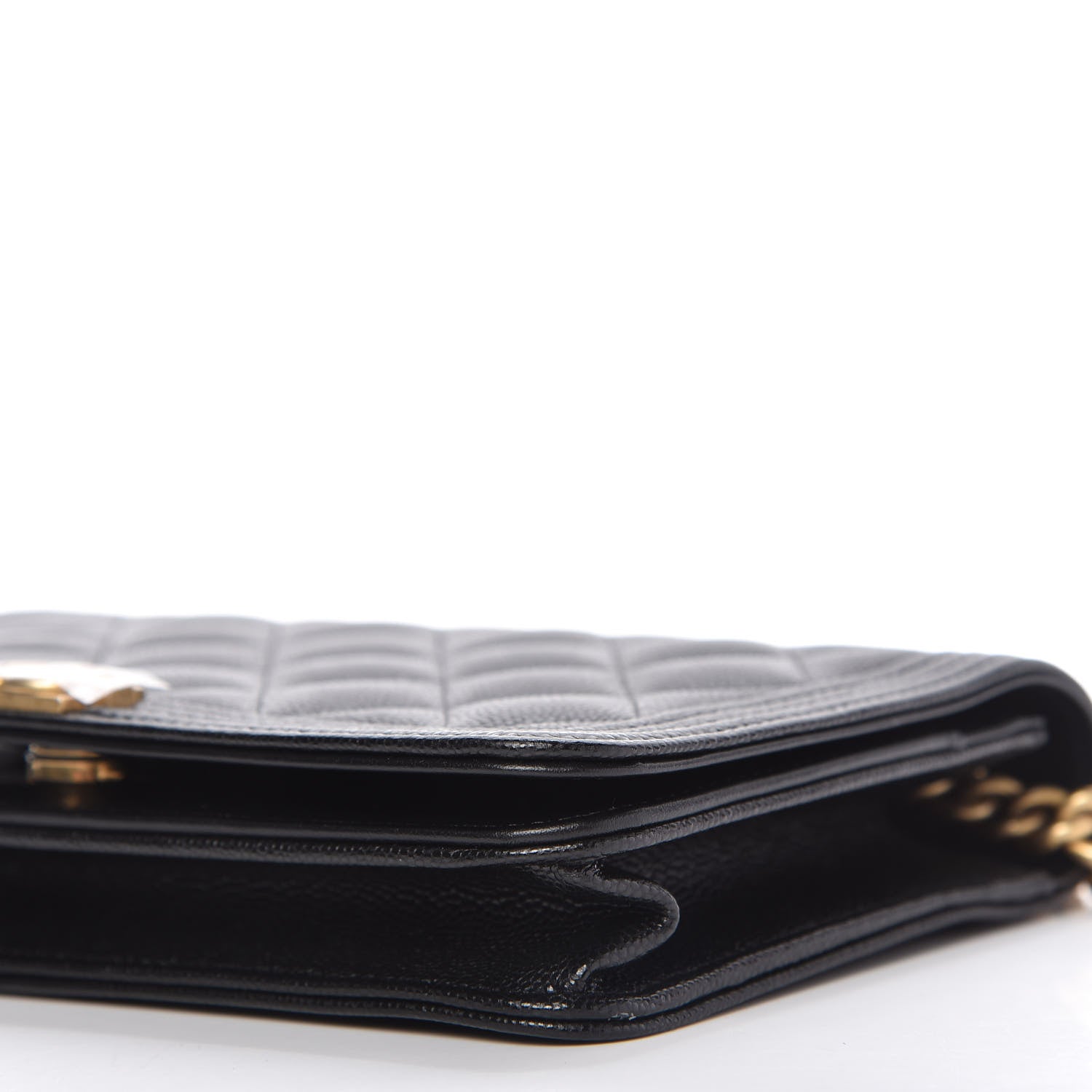 Chanel Caviar Quilted Boy Wallet On Chain WOC Black 7 of 12