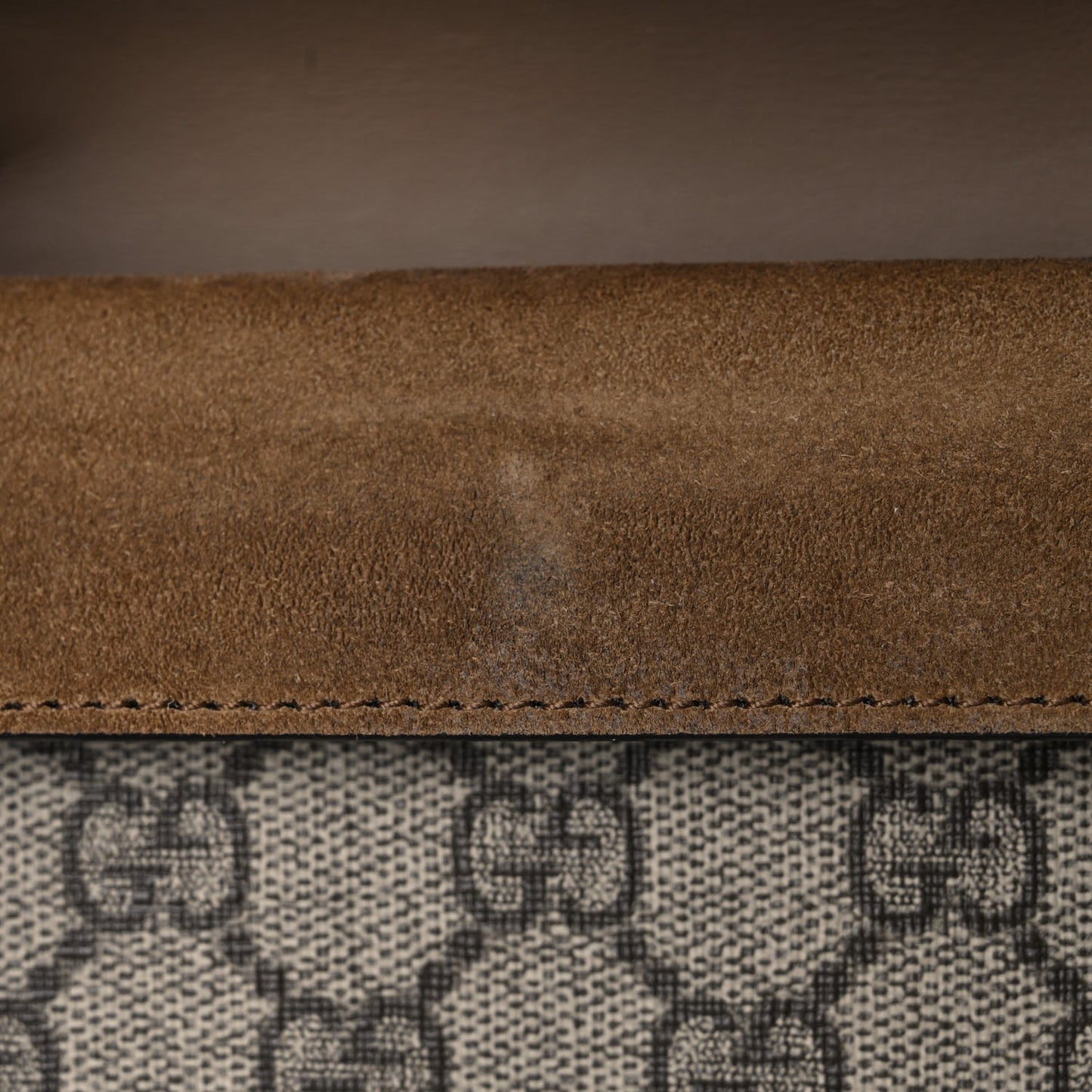 GG Supreme Monogram Super Mini Dionysus Shoulder Bag Taupe