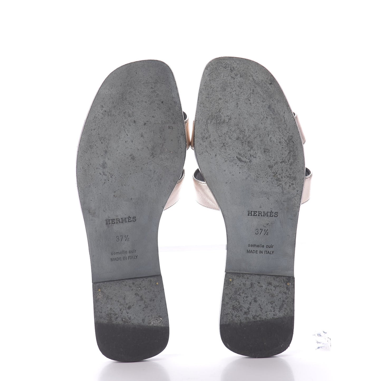 Metallic Nappa Oran Sandals 37.5 Or Vieilli