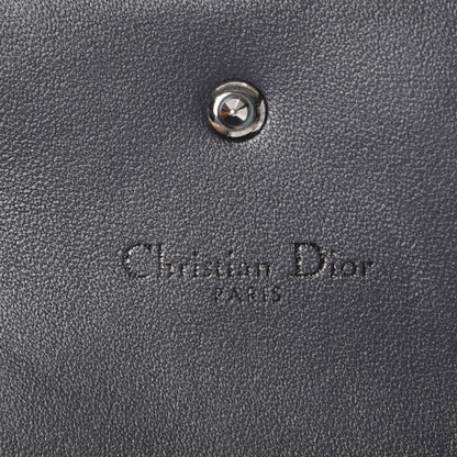 Christian Dior Metallic Patent Micro-Cannage Diorama Elancee Wallet Onyx Black 6 of 11