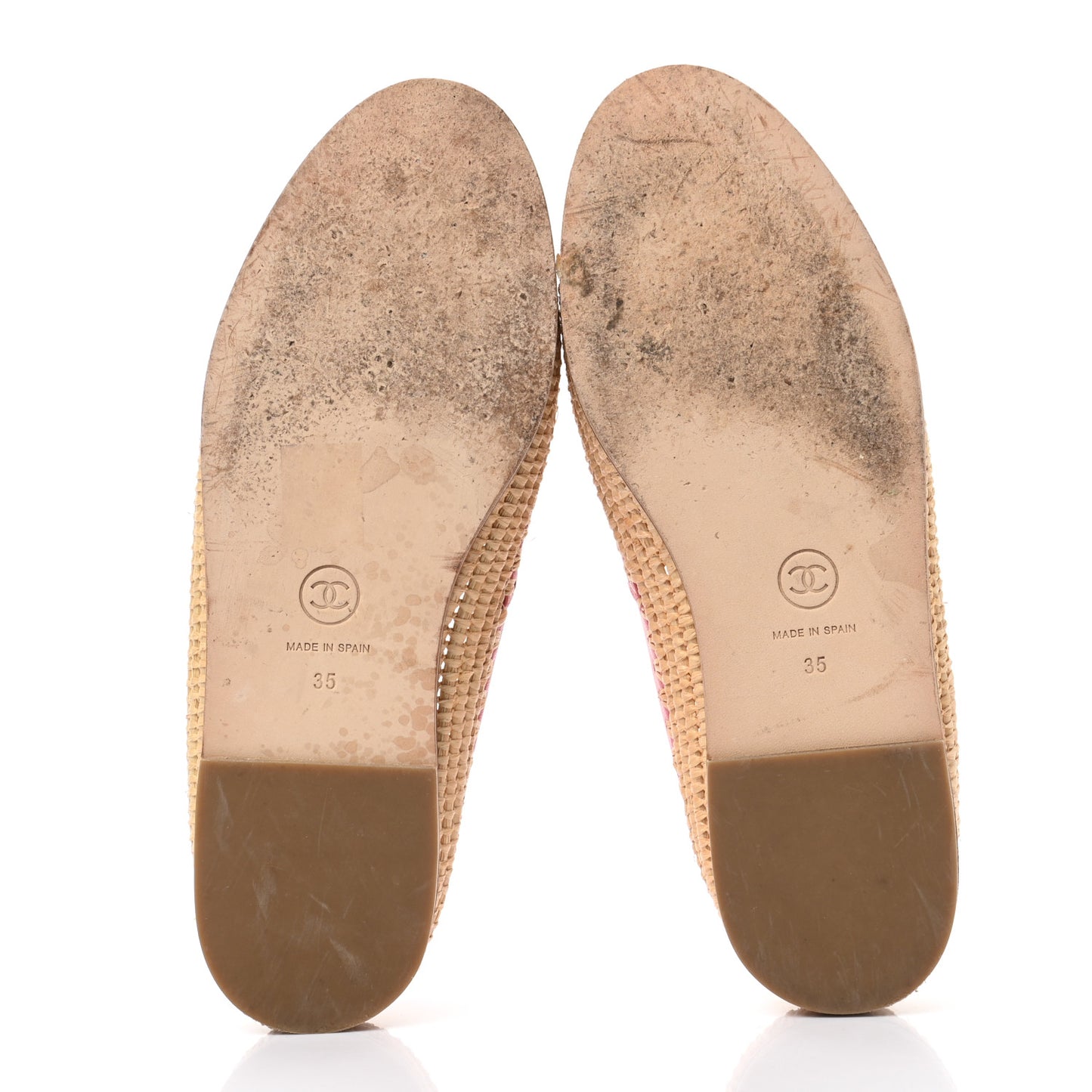 Lambskin Grosgrain CC Espadrilles 35 Pink