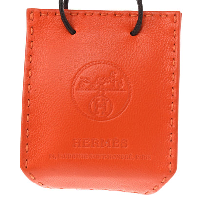 Hermes Milo Lambskin Swift Shopping Bag Charm Feu Gold 3 of 4