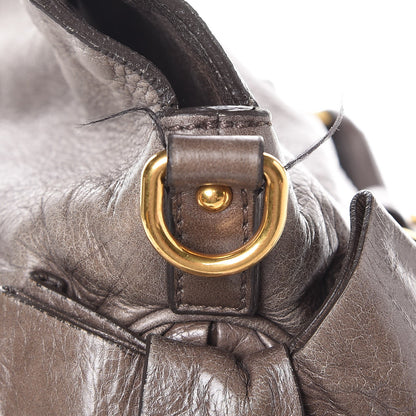 Miu Miu Vitello Lux Medium Bow Bag Fumo 9 of 11