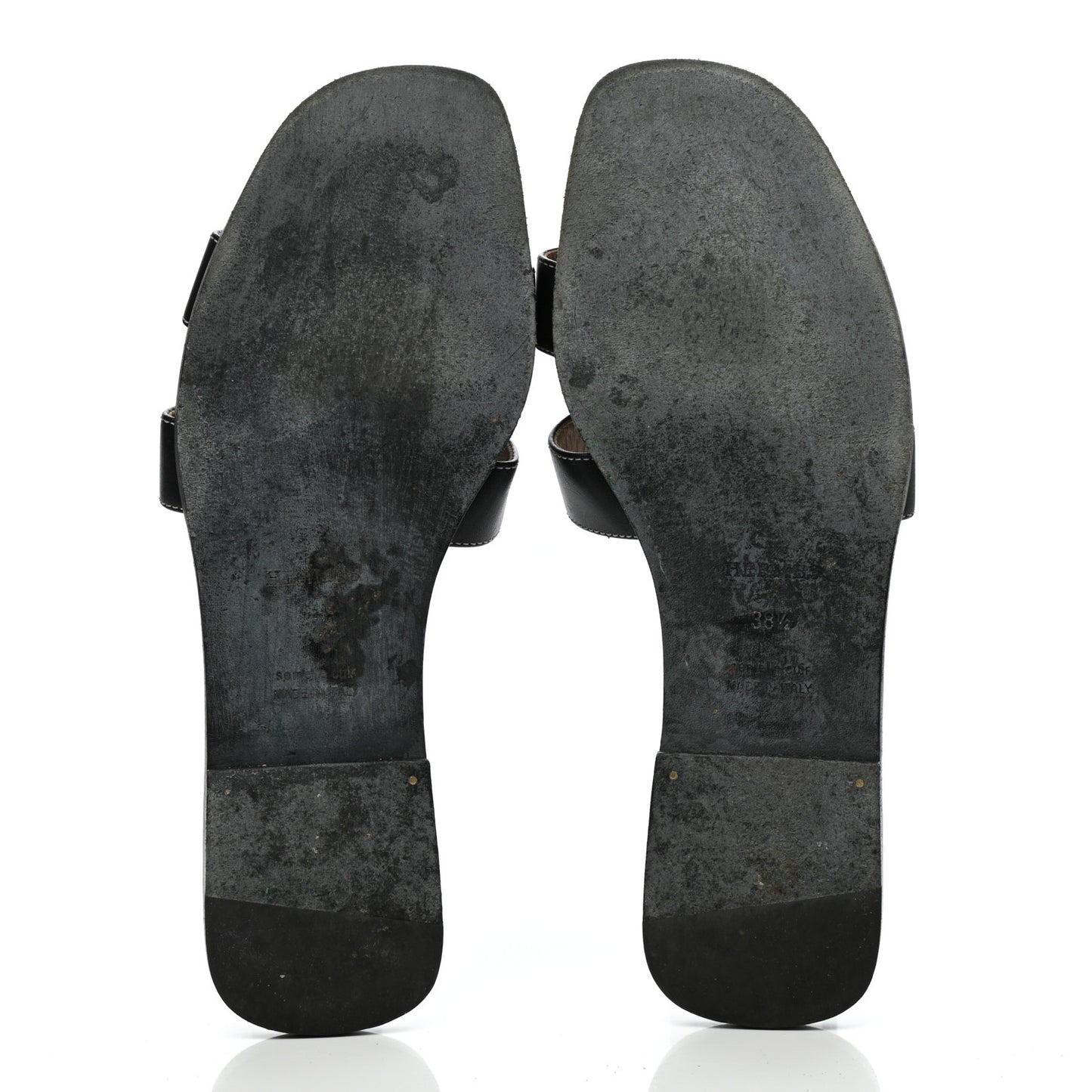 Box Calfskin Oran Sandals 38.5 Black