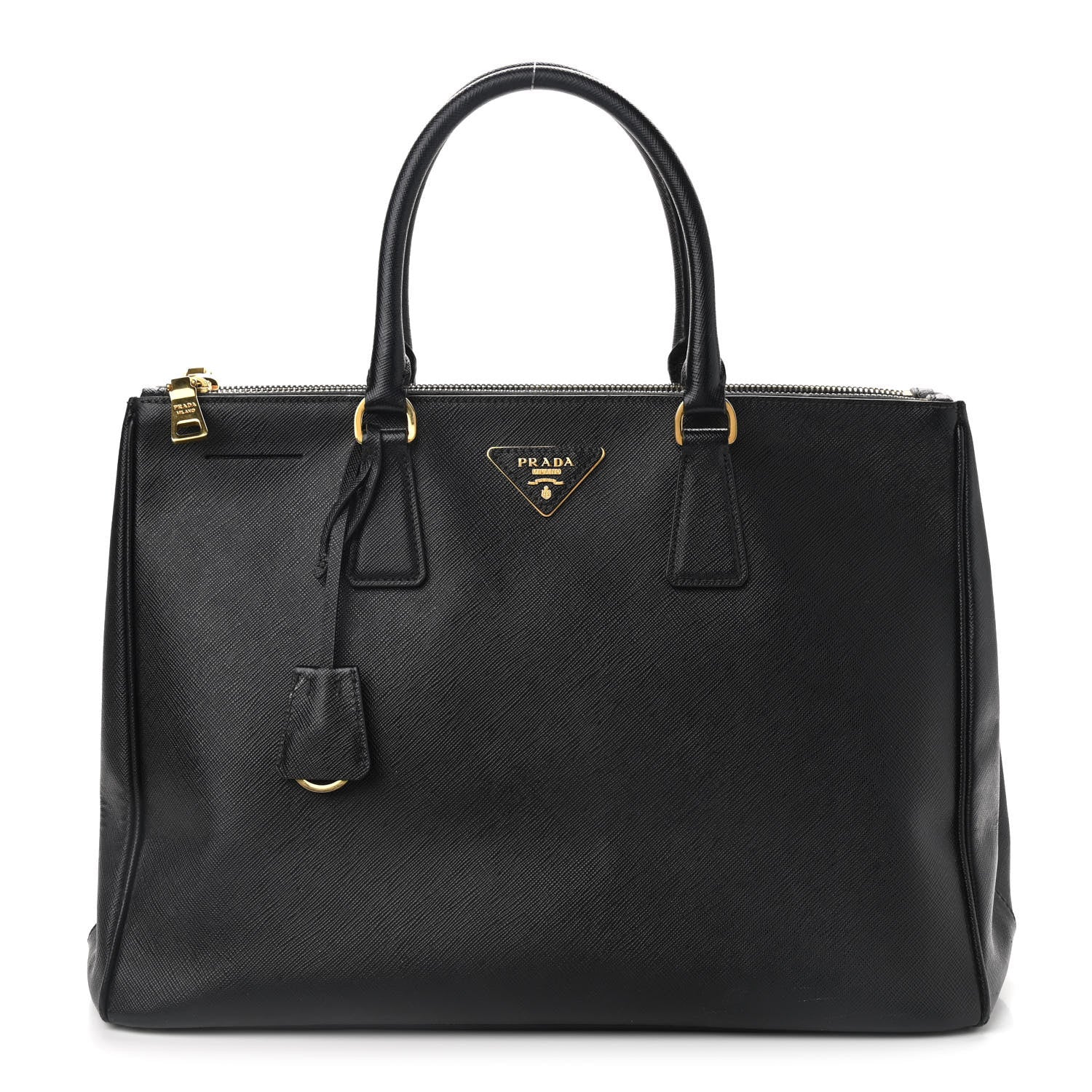Prada Saffiano Small Galleria Double Zip Tote Black 1 of 16
