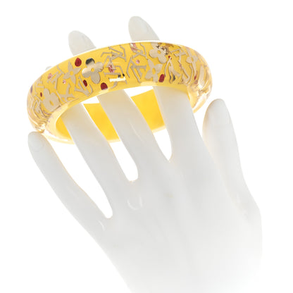 Louis Vuitton Resin Swarovski Medium Inclusion Bracelet GM Yellow 2 of 5