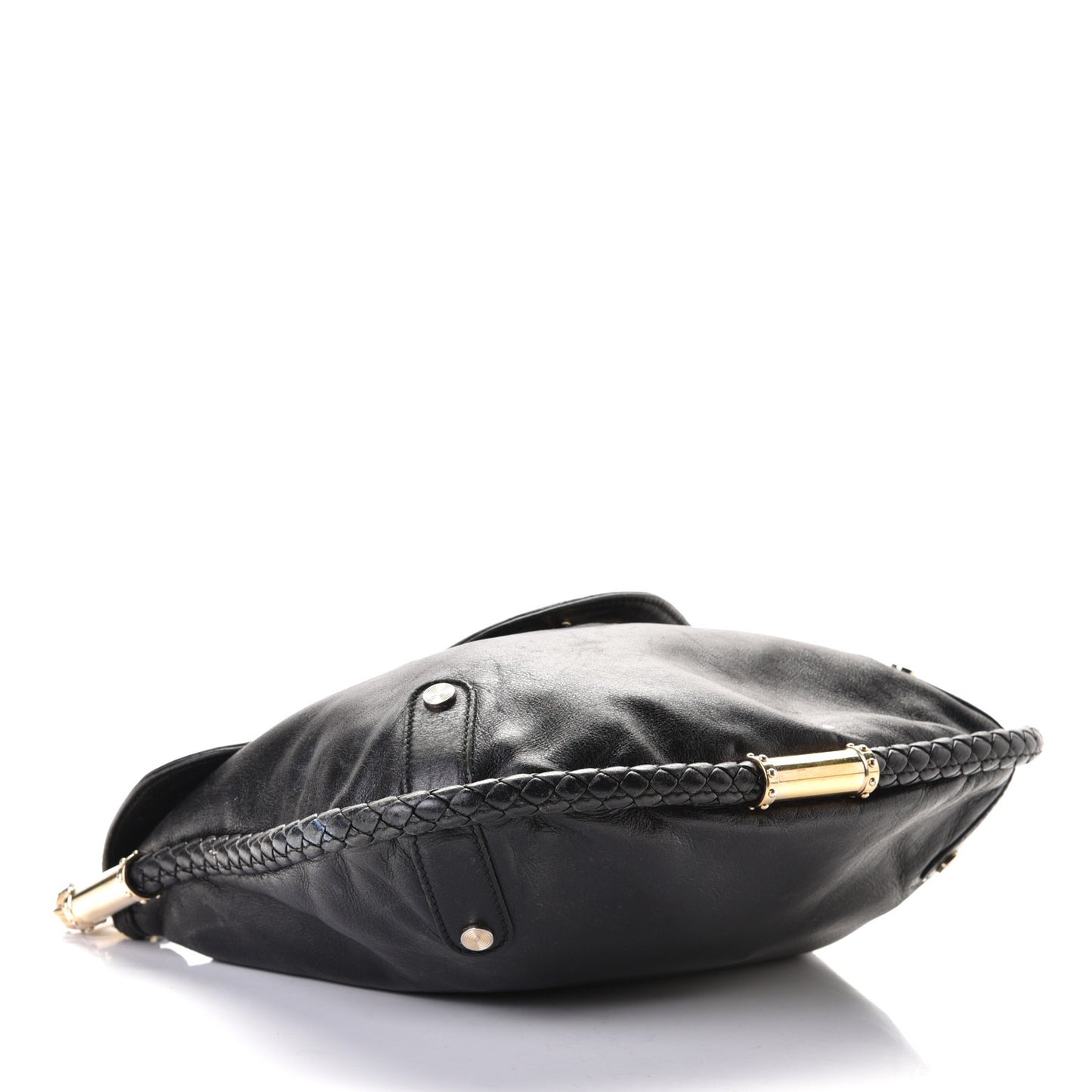 Calfskin Medium Britt Tassel Shoulder Bag Black