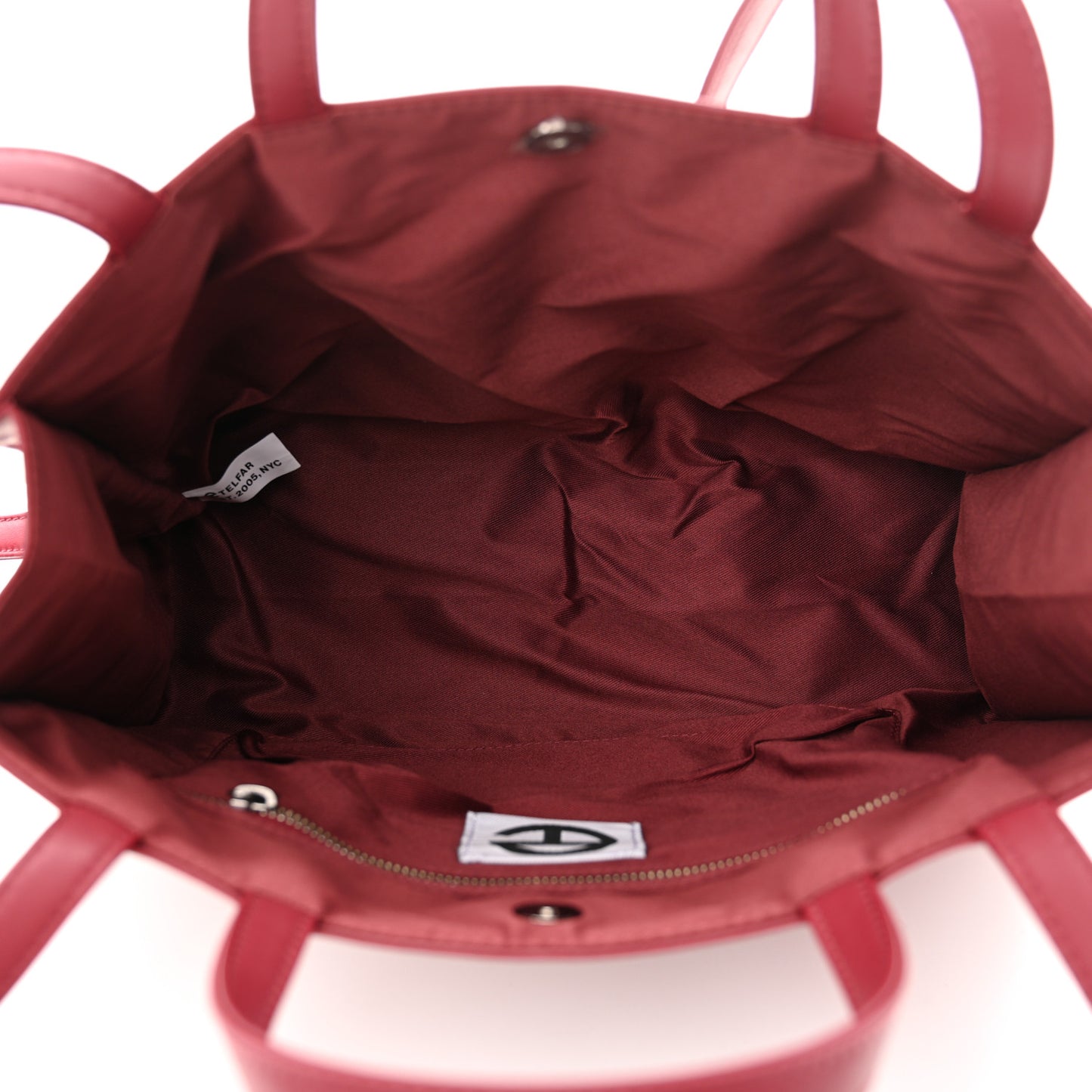 Vegan Leather Medium Shopping Bag Oxblood