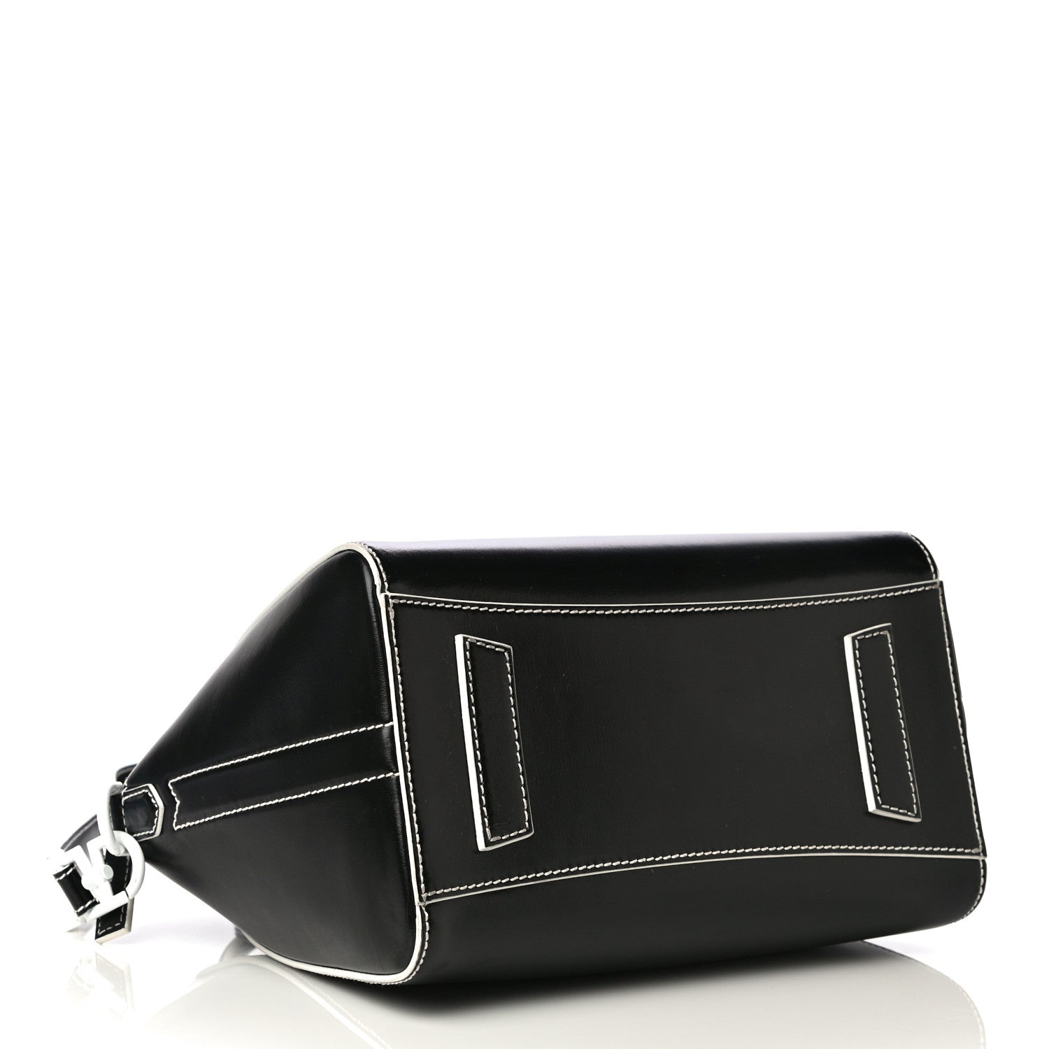 Givenchy Calfskin Contrast Topstitch Small Antigona Black White 3 of 14