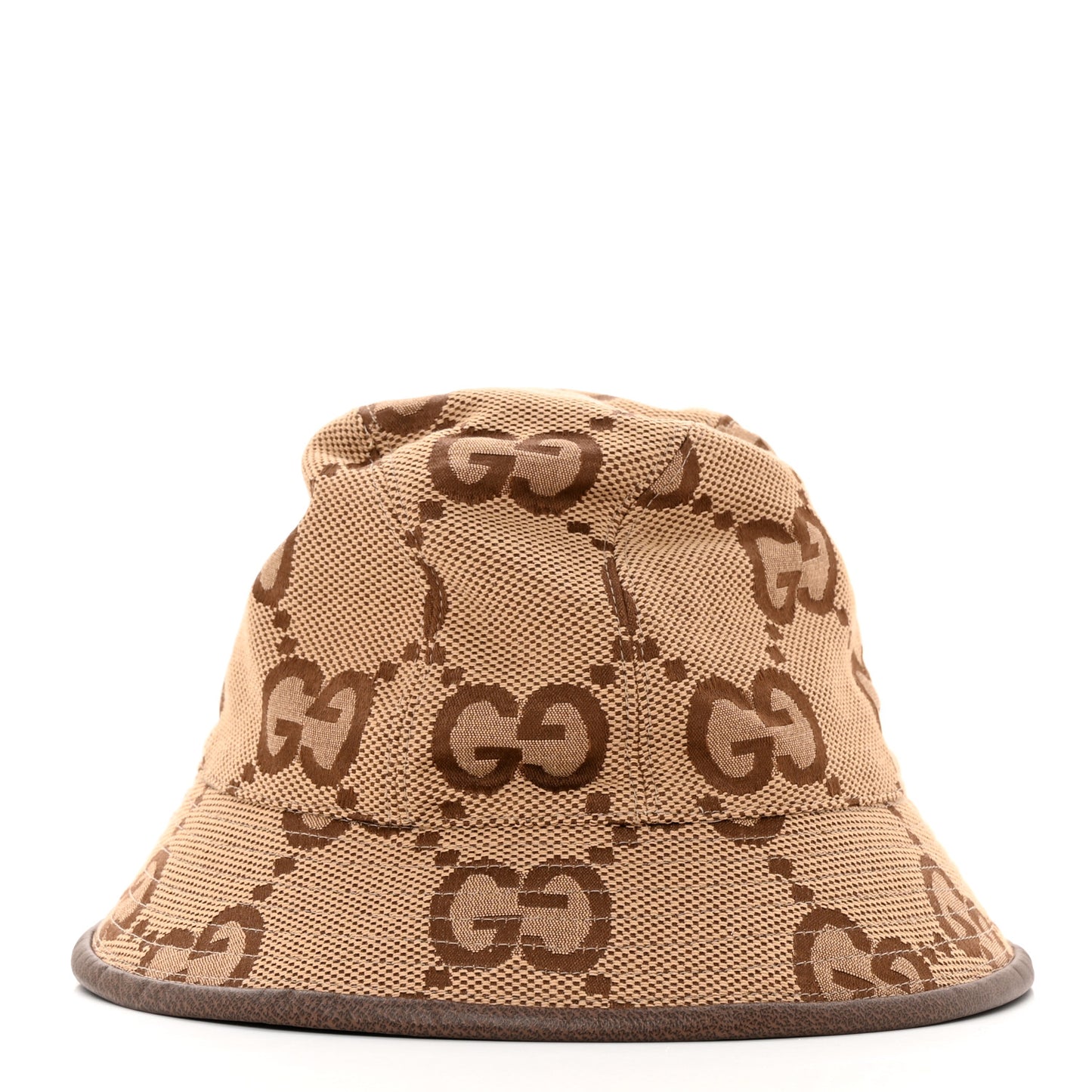 Monogram Jumbo GG Bucket Hat L Camel Ebony New Acero