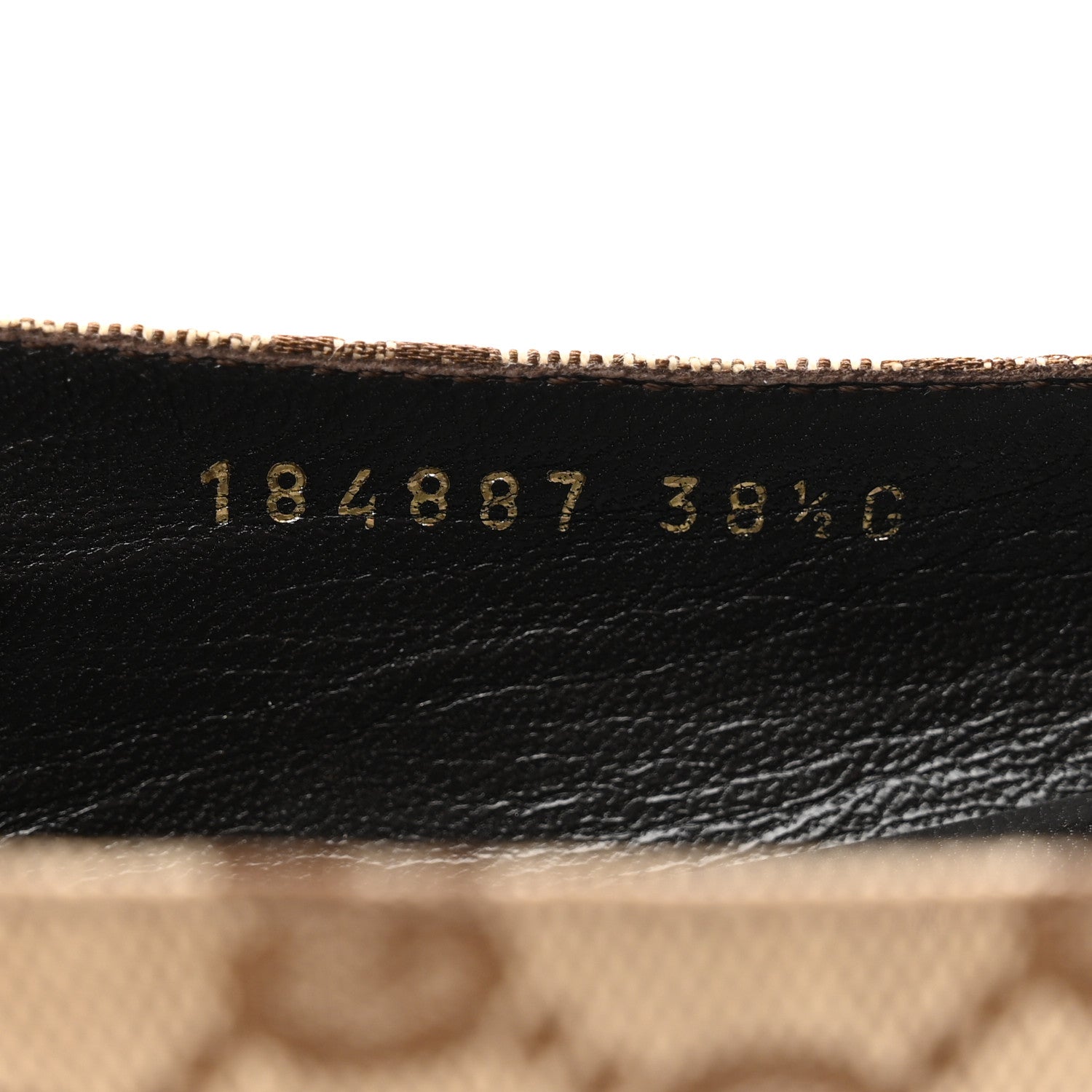 Gucci GG Monogram Ballet Flat 38.5 Beige Ebony 8 of 9