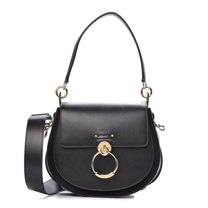 Chloe Calfskin Suede Large Tess Bag Black 1 of 8
