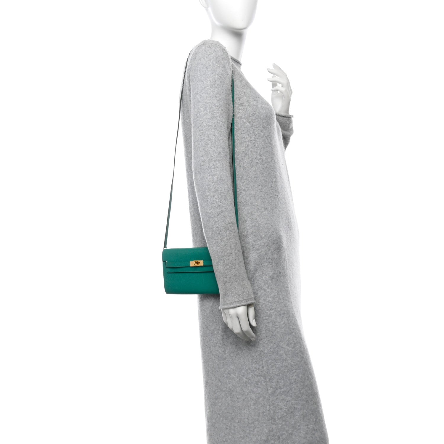 Hermes Epsom Kelly Wallet To Go Vert Jade 2 of 10