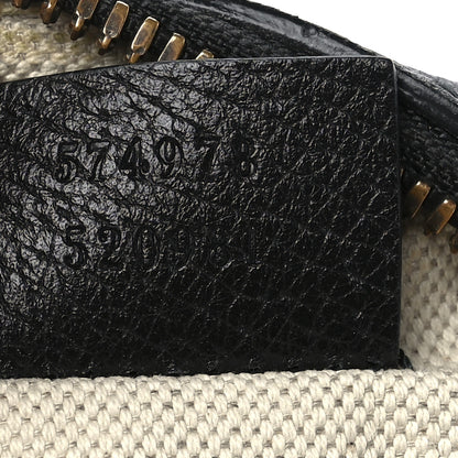 Gucci Velvet Calfskin GG Monogram Round Shoulder Bag Blue Beige 7 of 12